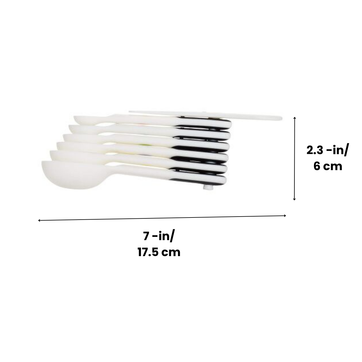 ช้อนตวง พลาสติก สีขาว l OXO GG 7 Pcs. Plastic Measuring Spoon White