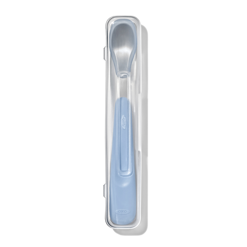 ช้อนป้อนอาหารเด็กแบบพกพา สีฟ้าพาสเทล I OXO TOT ON-THE-GO FEEDING SPOON - DUSK