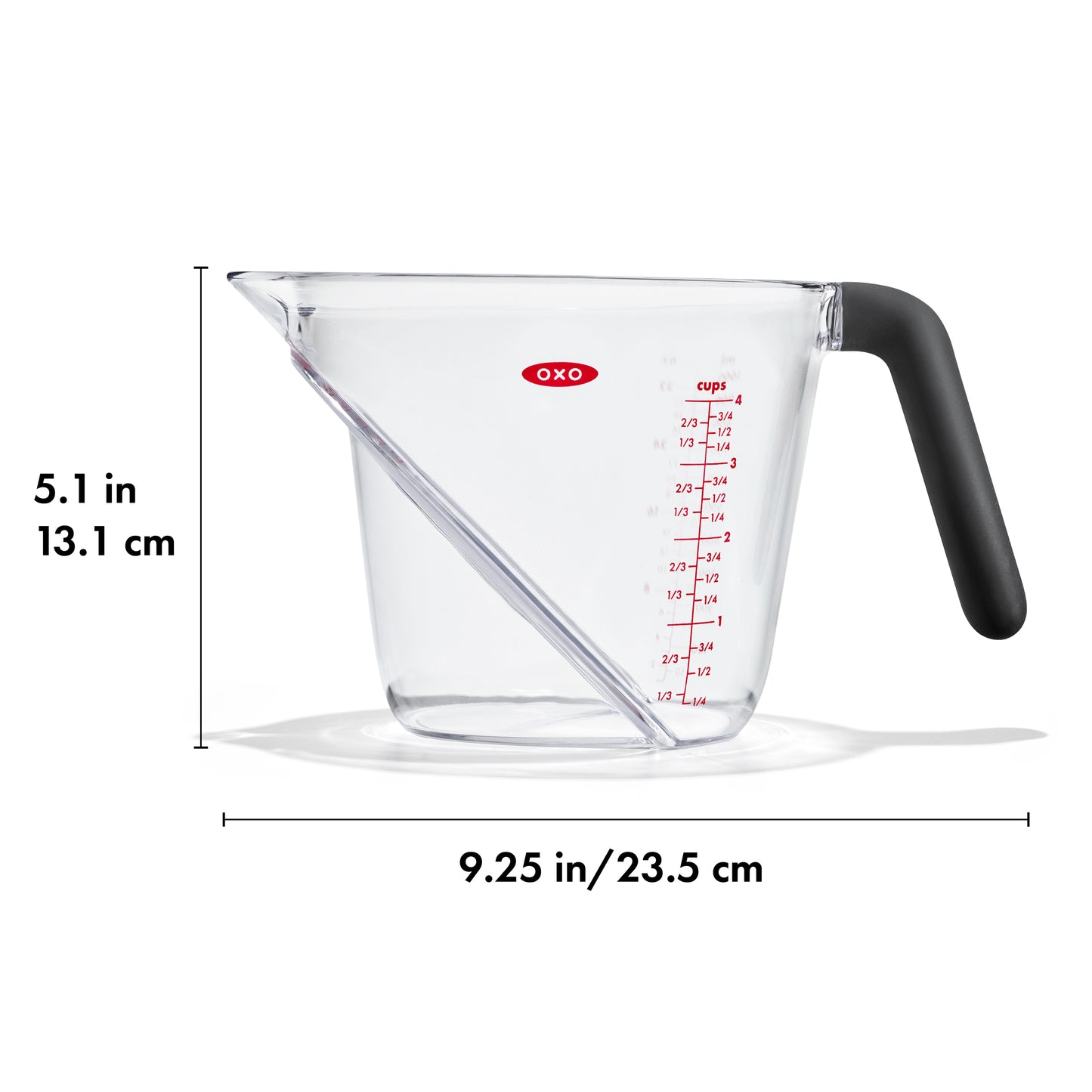 ถ้วยตวง มองปริมาณได้จากมุมบน ขนาด 500 มล. รุ่น japan| OXO GG Angled Measuring Cup 500 ml.