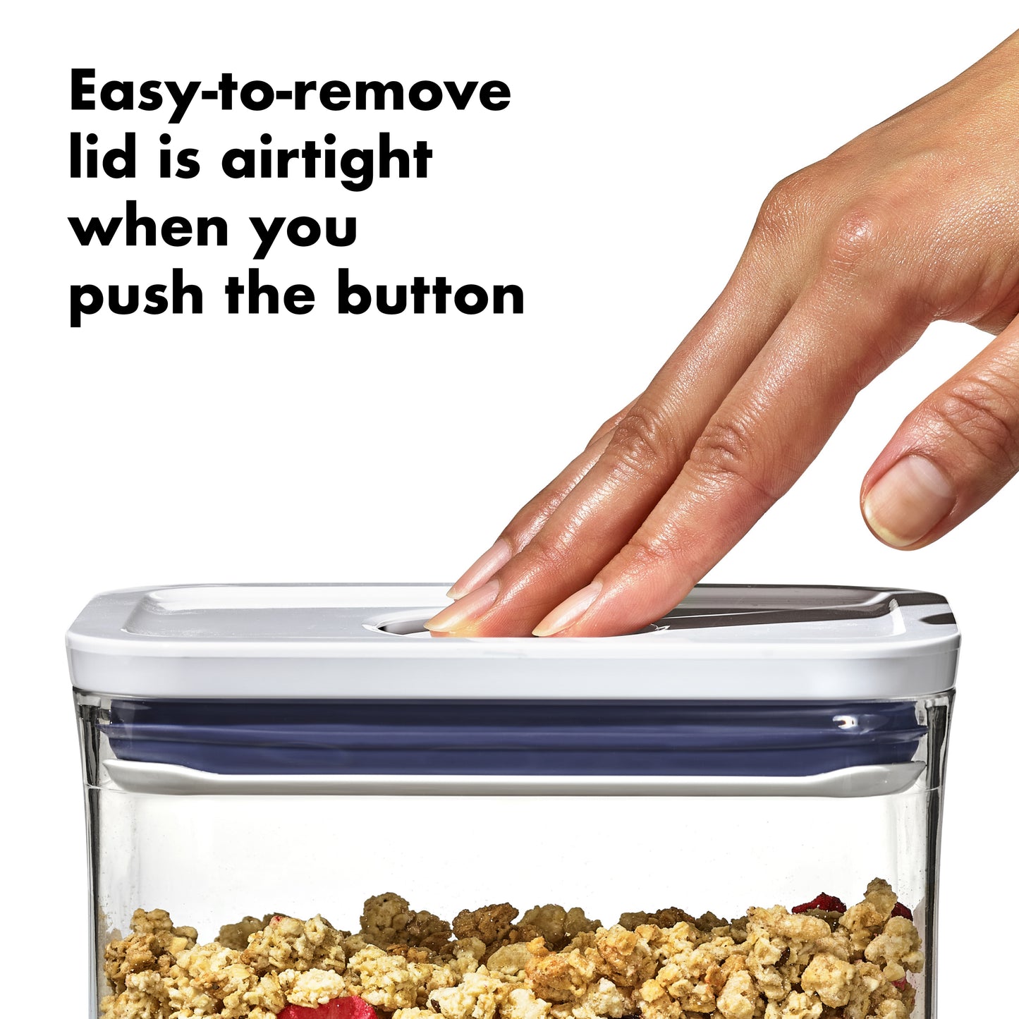 กล่องสูญญากาศใส่อาหาร สี่เหลี่ยมผืนผ้า ขนาดใหญ่ 0.6 ลิตร/ 0.4 kg. l OXO GG POP CONTAINER RECTANGLE - MINI (0.6 L)