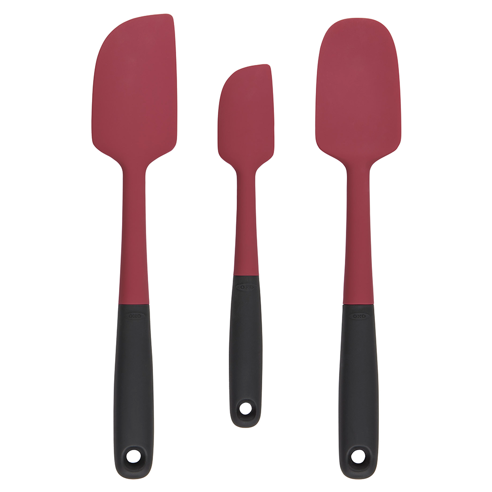 ไม้พายซิลิโคน ทนความร้อน ขนาดเล็ก สีชมพู l OXO GG Silicone Spatula Small Raspberry