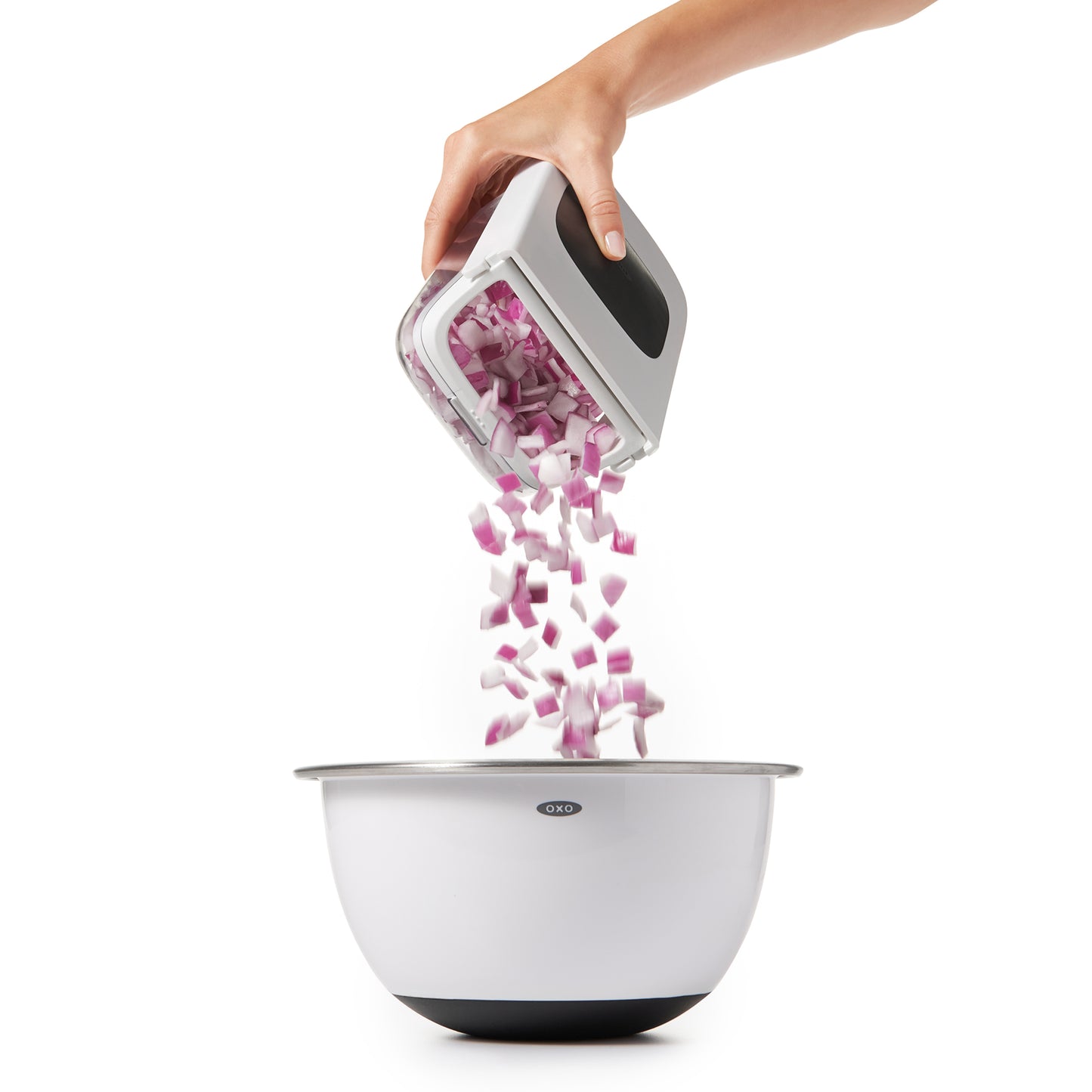 เครื่องหั่นสับผักแบบลูกเต๋า l OXO GG Vegetable Chopper with Easy Pour Opening