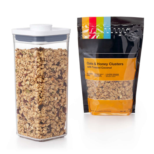 กล่องสูญญากาศใส่อาหาร สี่เหลี่ยมจัตุรัส ขนาดเล็ก 1.6 ลิตร/ 1 kg. l OXO GG POP CONTAINER SMALL SQUARE - MEDIUM (1.6 L)