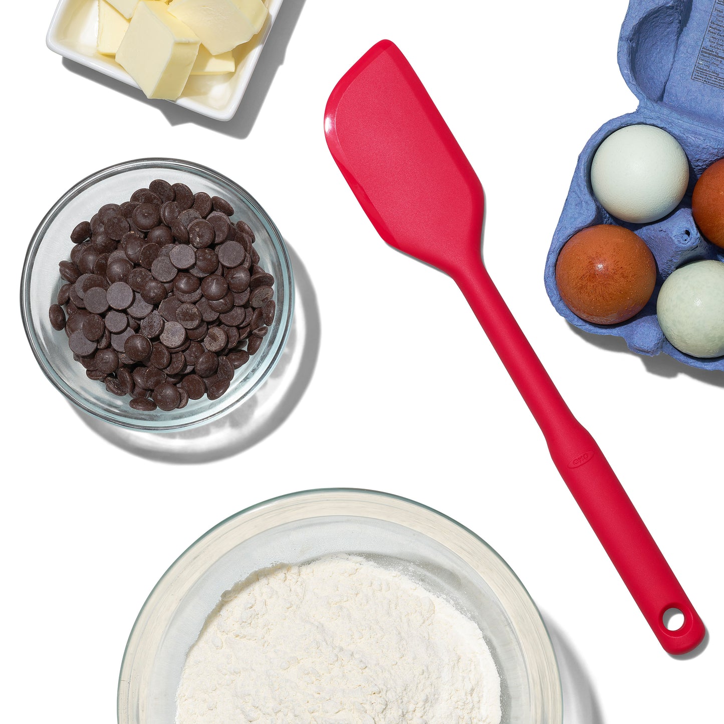ไม้พายซิลิโคน ขนาดใหญ่ 3 ชิ้น I OXO GG Silicone Spatula Trio Set