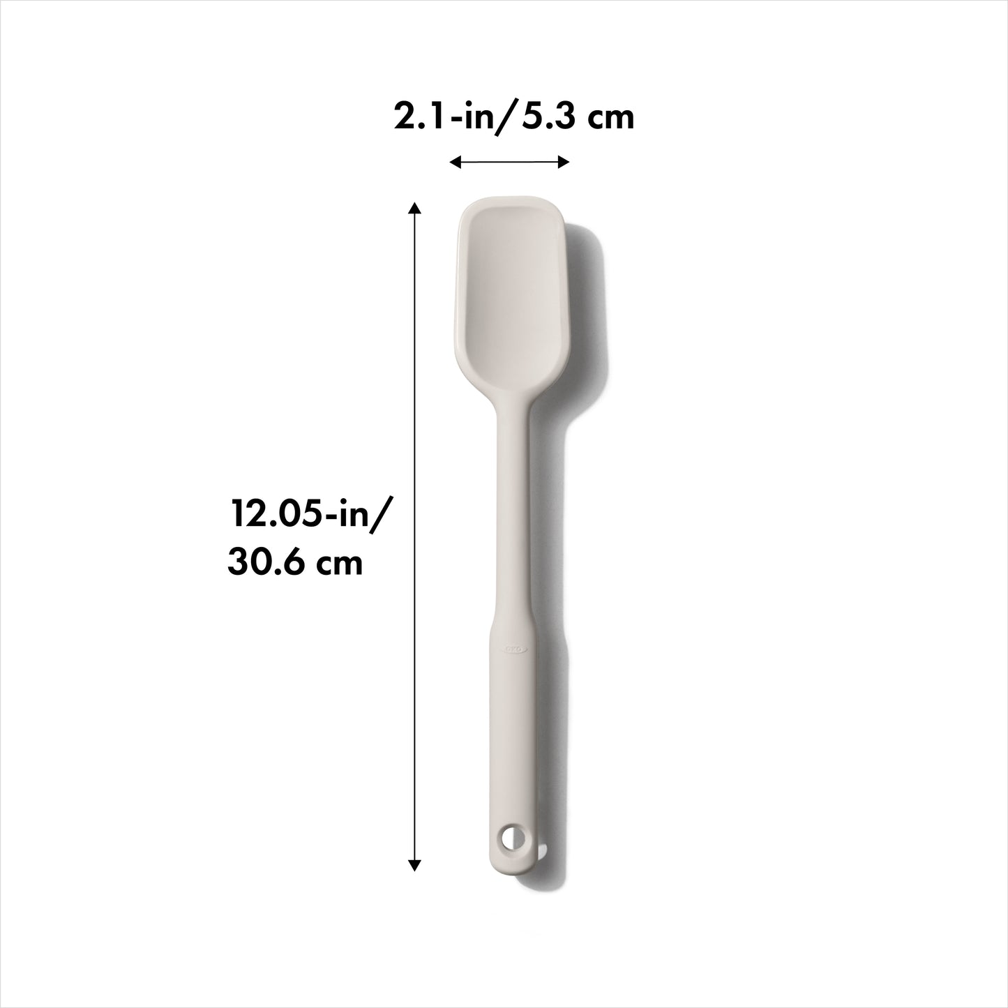 ไม้พายซิลิโคน ทรงช้อนกลม สีข้าวโอ๊ต l OXO Silicone Spoon Spatula Oat