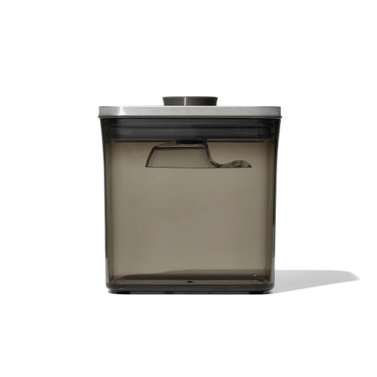 กล่องสูญญากาศใส่อาหาร สี่เหลี่ยมผืนผ้า ขนาดใหญ่ 1.6 ลิตร/ 1 kg. ฝาสแตนเลสสตีล พร้อมช้อนตัก l OXO STL Coffee With Scoop 1.6 L