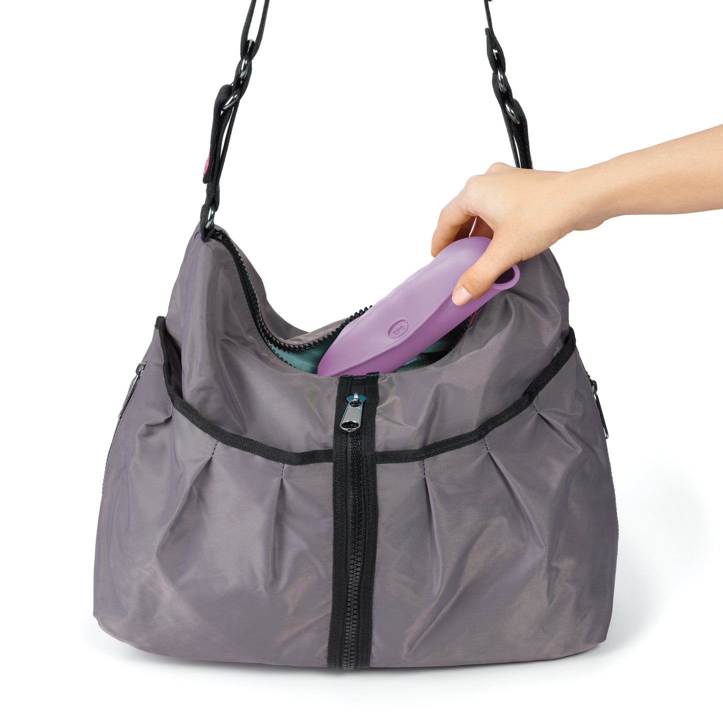 ผ้ากันเปื้อนเด็ก สีม่วงพาสเทล | OXO Tot Roll-Up Bib Lilac