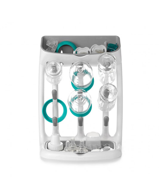 (Gift Set) ที่ตากขวดนม แก้วน้ำ และ ชุดล้างทำความสะอาด แก้วน้ำเด็ก I OXO Tot Space Saving Drying Rack Grey & Tot Water Bottle & Straw Cup Cleaning Set