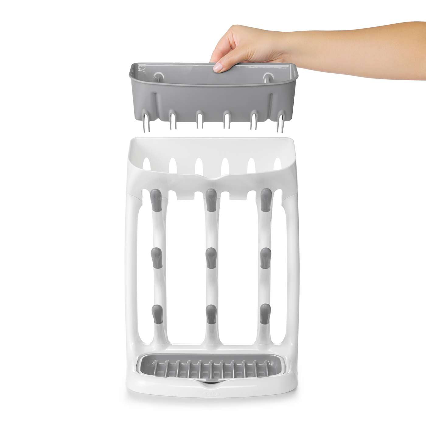 ที่ตากขวดนม แก้วน้ำ l OXO Tot Space Saving Drying Rack Grey