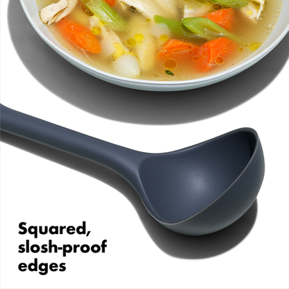 ช้อนซุป ซิลิโคน รุ่นเฟล็กซิเบิล ขนาดใหญ่ รุ่นใหม่ I OXO GG SILICONE EVERYDAY LADLE - PEPPERCORN
