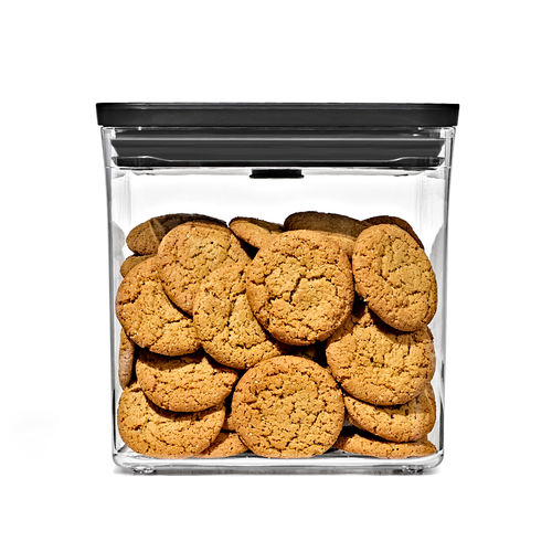 กล่องถนอมอาหาร สี่เหลี่ยมจัตุรัส ขนาดใหญ่ 2.6 ลิตร/2 kg ฝาดำด้าน I OXO POP CONTAUNER -BIG SQUARE SHORT 2.6 L (2 Kg)