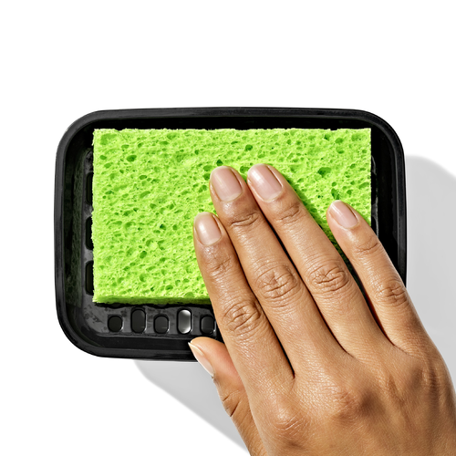 ที่วางฟองน้ำ พร้อมฐานเติม สีดำด้าน I OXO Soap Dispensing Sponge Holder - Matte Black