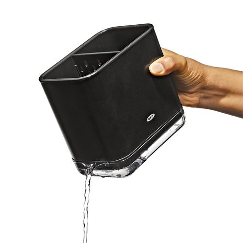ภาชนะใส่ฟองน้ำและแปรงล้างจาน สีดำด้าน I OXO STAINLESS STEEL SINK CADDY - MATTE BLACK