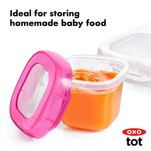 กล่องเก็บอาหารเด็ก ขนาด 2 ออนซ์ สีชมพู l OXO TOT Baby Blocks 2 oz. Pink