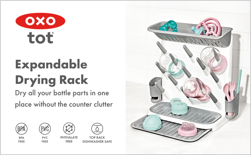 ที่ตากขวดนม พร้อมถาดขยาย I OXO Tot Expandable Drying Rack