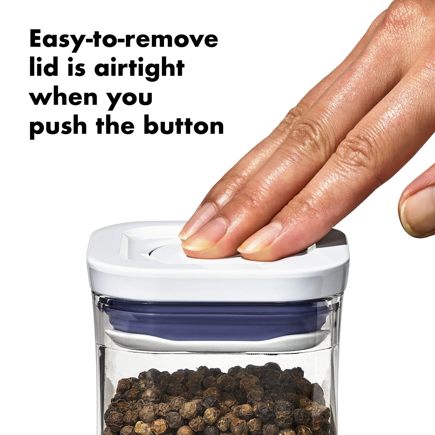 กล่องสูญญากาศใส่อาหาร  สี่เหลี่ยมจัตุรัส ขนาดเล็ก 0.4 ลิตร/ 0.3 kg. l OXO GG POP CONTAINER SMALL SQUARE - MINI (0.4 L)