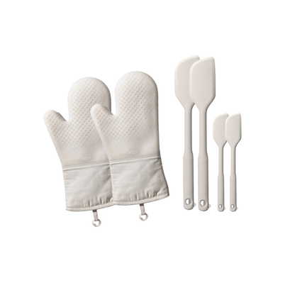 (Valentine Gift Set) ชุดอุปกรณ์เบเกอรี่ซิลิโคน สีข้าวโอ๊ต I OXO GG Silicone Baking Tools Set -Oat (6 ชิ้น)