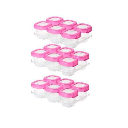 ชุดกล่องเก็บอาหารเด็ก สีชมพู 2 ออนซ์ (3 ชุด) I OXO TOT Pink Baby Blocks Set 2 oz (3 Pieces)