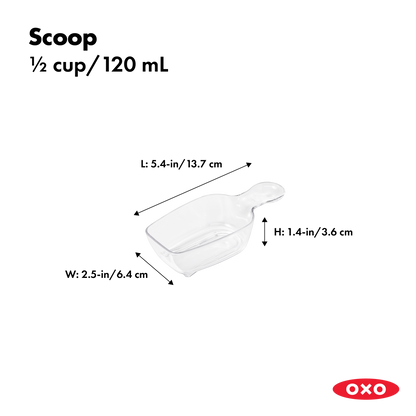 ช้อนตัก ขนาดใหญ่ 120 ml. I OXO POP CONTAINER HALF CUP SCOOP