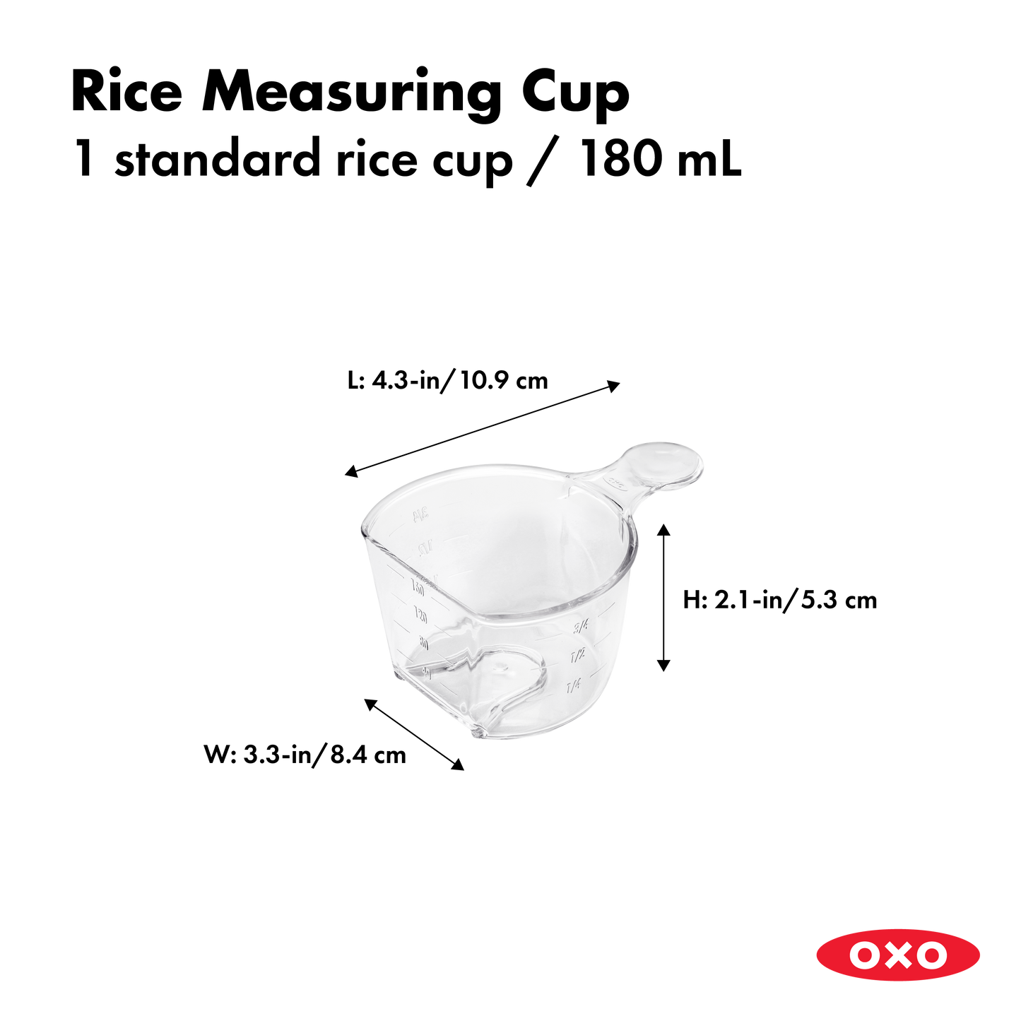 ช้อนตักข้าวสาร เซ็ท 3 ชิ้น I OXO Pop Container Rice Cup 3PC