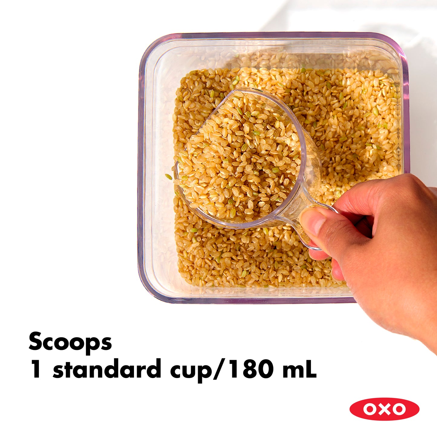 ช้อนตักข้าวสาร เซ็ท 3 ชิ้น I OXO Pop Container Rice Cup 3PC