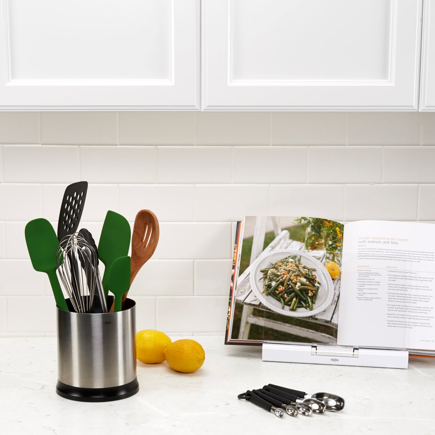 ภาชนะใส่และจัดเรียงตะหลิว สแตนเลส I OXO GG STAINLESS STEEL ROTATING UTENSIL HOLDER