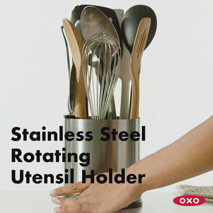 ภาชนะใส่และจัดเรียงตะหลิว สแตนเลส I OXO GG STAINLESS STEEL ROTATING UTENSIL HOLDER
