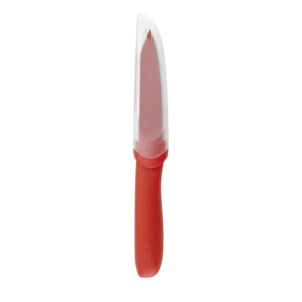 มีดปอกผลไม้ พร้อมปลอก สีแดง | OXO GG 4 Inch Non Stick Paring Knife with Blade Cover Red