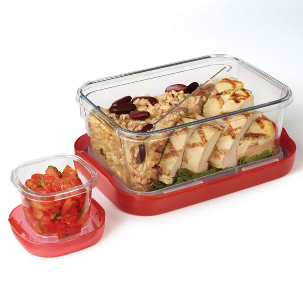 กล่องเก็บอาหาร 0.9 ลิตร สีแดง l OXO GG Locktop lunch 3.8 cup