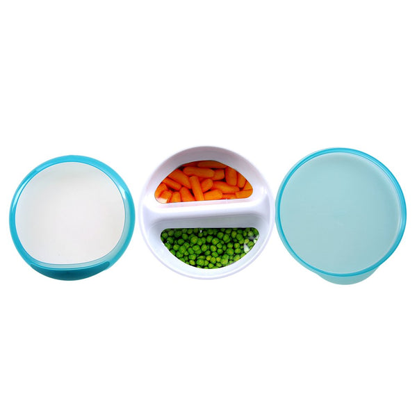 จานป้อนอาหารเด็ก สีฟ้า l OXO Tot Divided Feeding Dish With Removable Ring  Aqua
