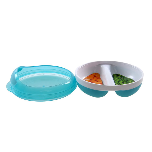 จานป้อนอาหารเด็ก สีฟ้า l OXO Tot Divided Feeding Dish With Removable Ring  Aqua