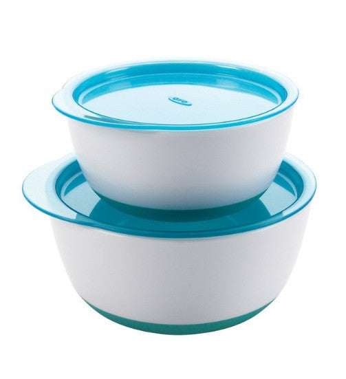 ชามทานอาหารเด็ก สีฟ้า l OXO Tot Small and large bowl set aqua