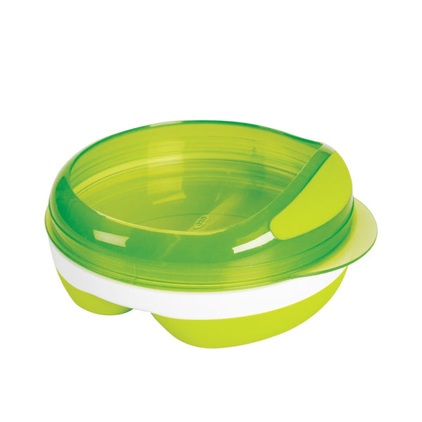 จานป้อนอาหารเด็ก สีเขียว l OXO Tot Divided Feeding Dish With Removable Ring Green