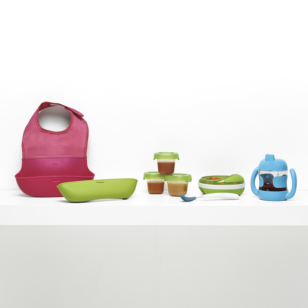 ผ้ากันเปื้อนเด็ก สีเขียว | OXO Tot Roll-Up Bib Green