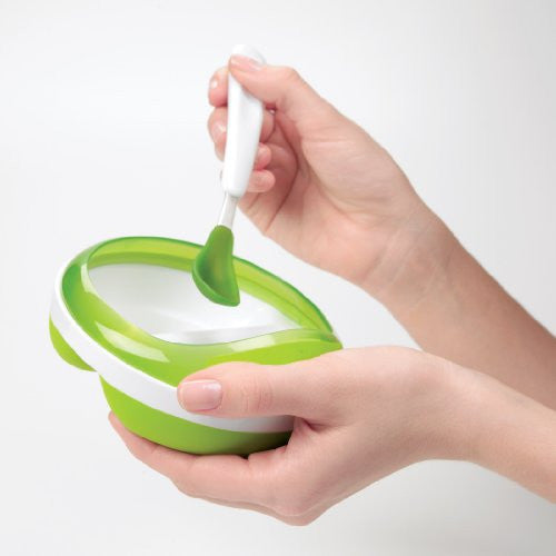 จานป้อนอาหารเด็ก สีฟ้า l OXO Tot Divided Feeding Dish With Removable Ring  Aqua