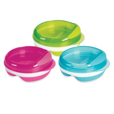 จานป้อนอาหารเด็ก สีฟ้า l OXO Tot Divided Feeding Dish With Removable Ring  Aqua