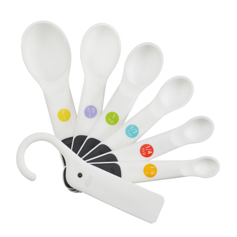 ช้อนตวง พลาสติก สีขาว l OXO GG 7 Pcs. Plastic Measuring Spoon White