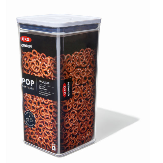 กล่องสูญญากาศใส่อาหาร  สี่เหลี่ยมจัตุรัส ขนาดใหญ่ 5.7 ลิตร /4 kg. l OXO GG POP CONTAINER BIG SQUARE - TALL (5.7 L)