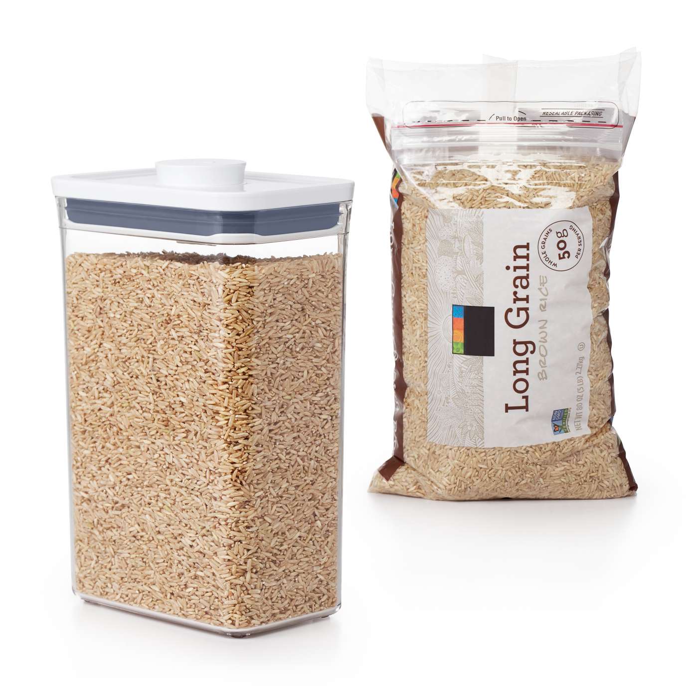 กล่องสูญญากาศใส่อาหาร  สี่เหลี่ยมผืนผ้า ขนาดใหญ่ 2.6 ลิตร/ 2 kg. l OXO GG POP CONTAINER RECTANGLE - MEDIUM (2.6 L)