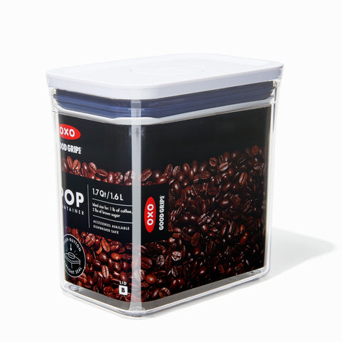 กล่องถนอมอาหาร สูญญากาศ สี่เหลี่ยมผืนผ้า ขนาดใหญ่ 1.6 ลิตร l OXO POP Container Rectangle Short 1.6 L