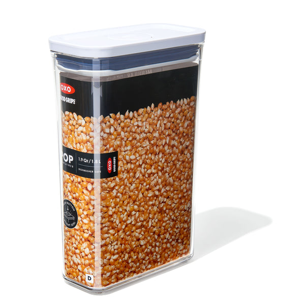 กล่องถนอมอาหาร สูญญากาศ สี่เหลี่ยมผืนผ้า ขนาดบาง 1.8 ลิตร l OXO POP Container, Slim Rectangle Medium 1.8 L