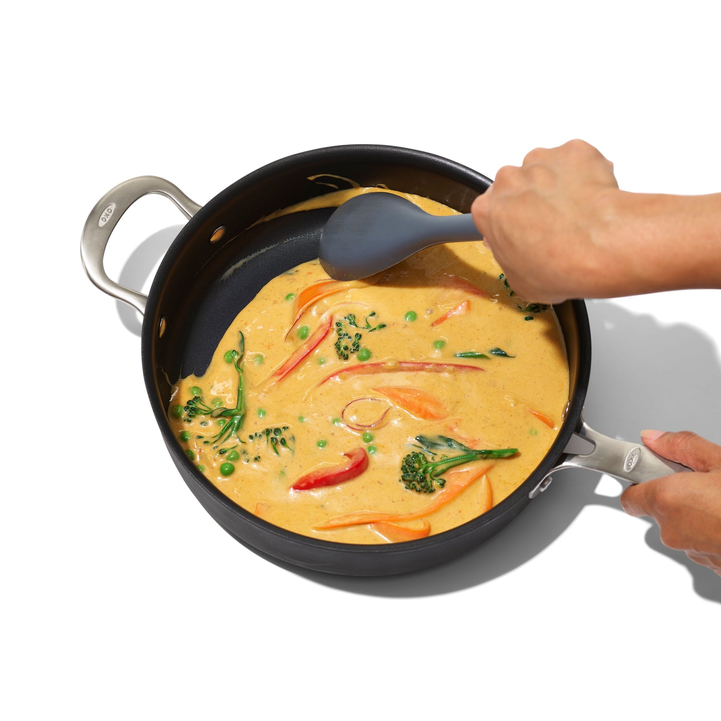 ตะหลิวซิลิโคน ทรงช้อนกลม รุ่นเฟล็กซิเบิล l OXO GG Silicone Chop & Stir Cooking Spoon Peppercorn