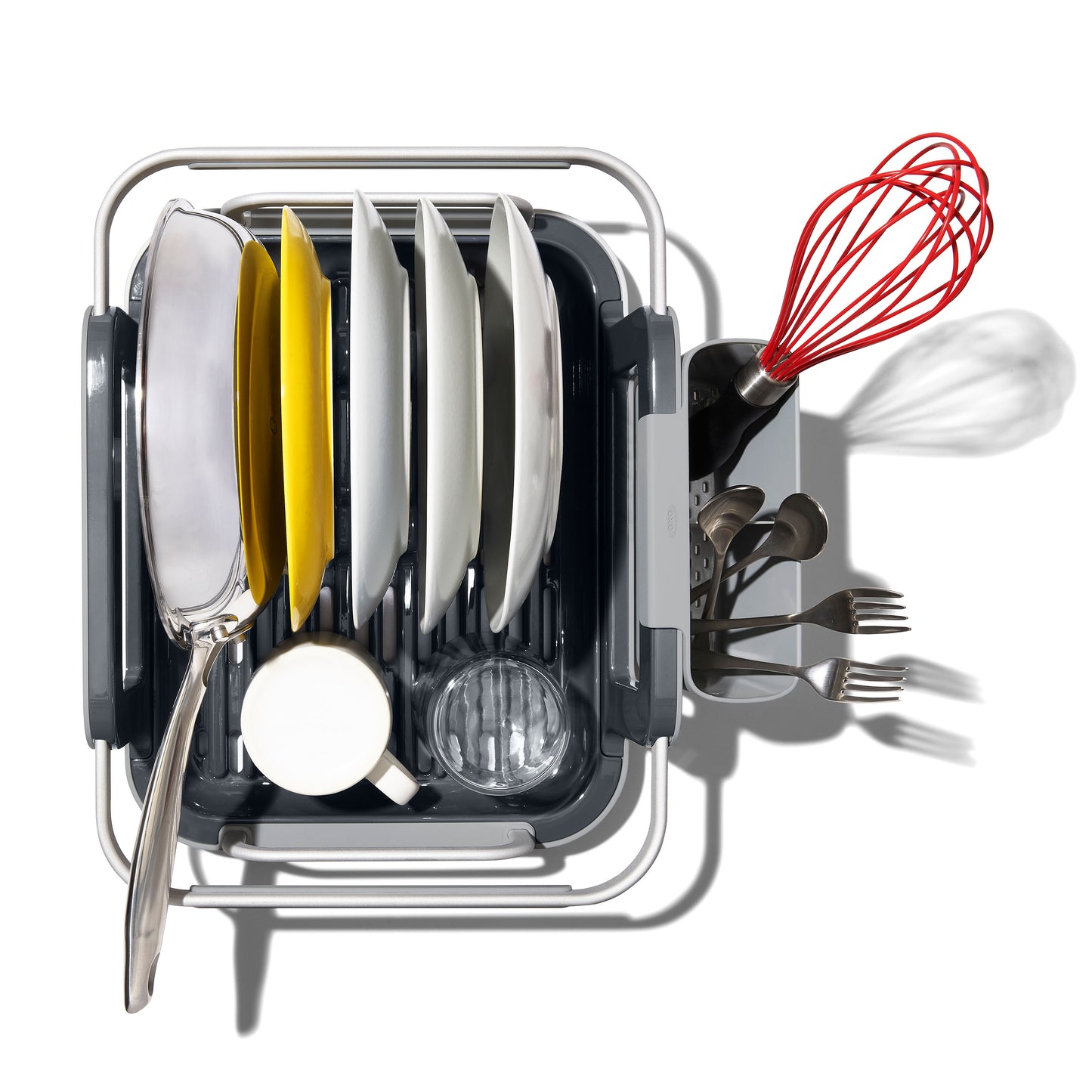 ที่ตากจาน แบบวางบนซิงค์อะลูมิเนียม l OXO GG Over-the-Sink Aluminum Dish Rack