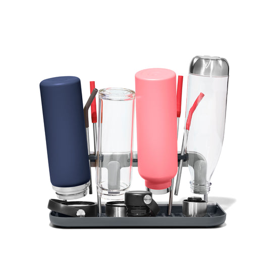 ที่ตากขวดน้ำพับได้ พร้อมถาดรองน้ำ l OXO GG Water Bottle Drying Rack