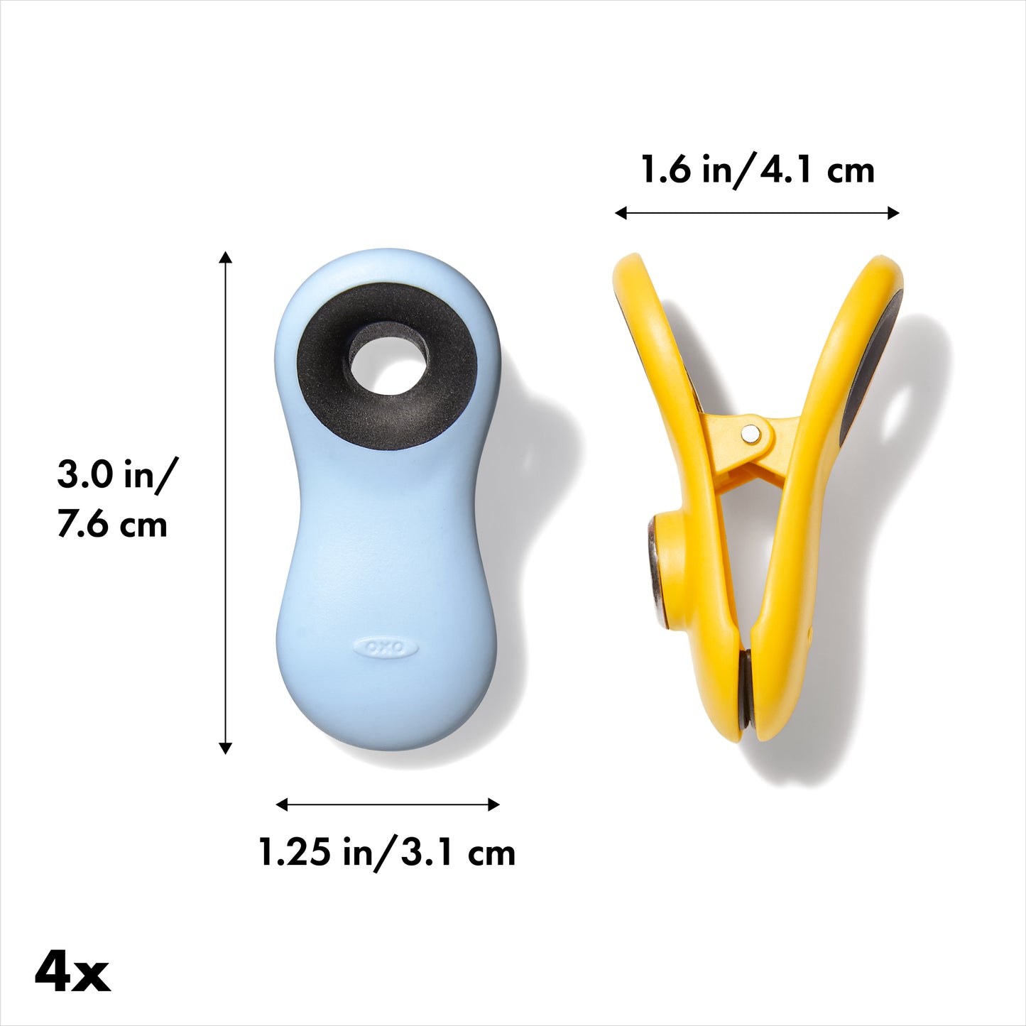 ที่หนีบติดแม่เหล็กอเนกประสงค์ 4 ชิ้น l OXO GG Bag Clip 4 Piece All-Purpose Set