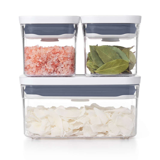 กล่องสูญญากาศใส่อาหาร  เซ็ท 3 ขนาดเล็ก l OXO GG 3 PC POP CONTAINER STARTER SET