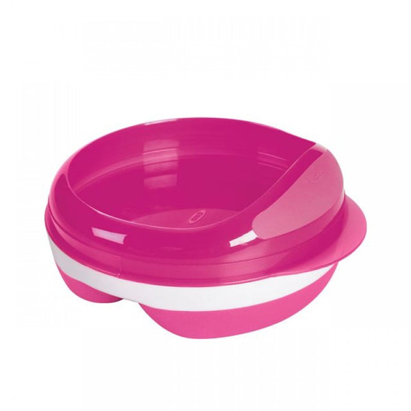 จานป้อนอาหารเด็ก สีชมพู l OXO Tot Divided Feeding Dish With Removable Ring Pink