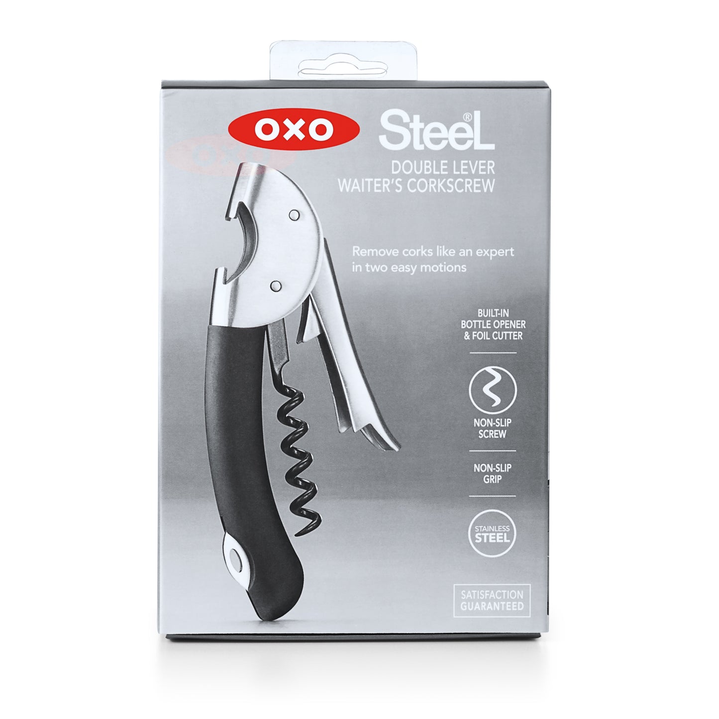 ที่เปิดไวน์ แบบพับได้ | OXO GG SteeL Double Lever Waiter's Corkscrew