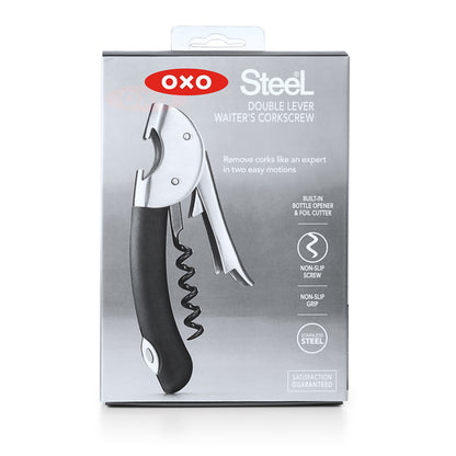 ที่เปิดไวน์ แบบพับได้ | OXO GG SteeL Double Lever Waiter's Corkscrew