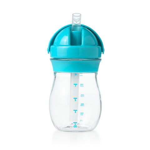 แก้วน้ำพร้อมหลอด 9 ออนซ์ สีฟ้า | OXO Tot grow straw cup 9 oz. aqua